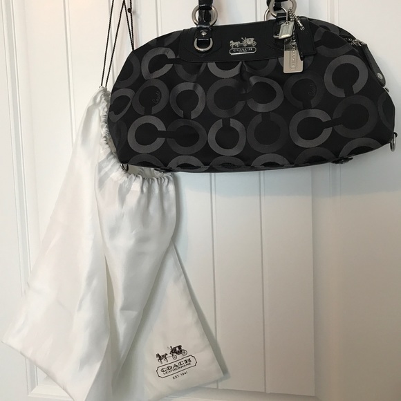 Coach Black Signature Jacquard Convertible Purse - Picture 5 of 6